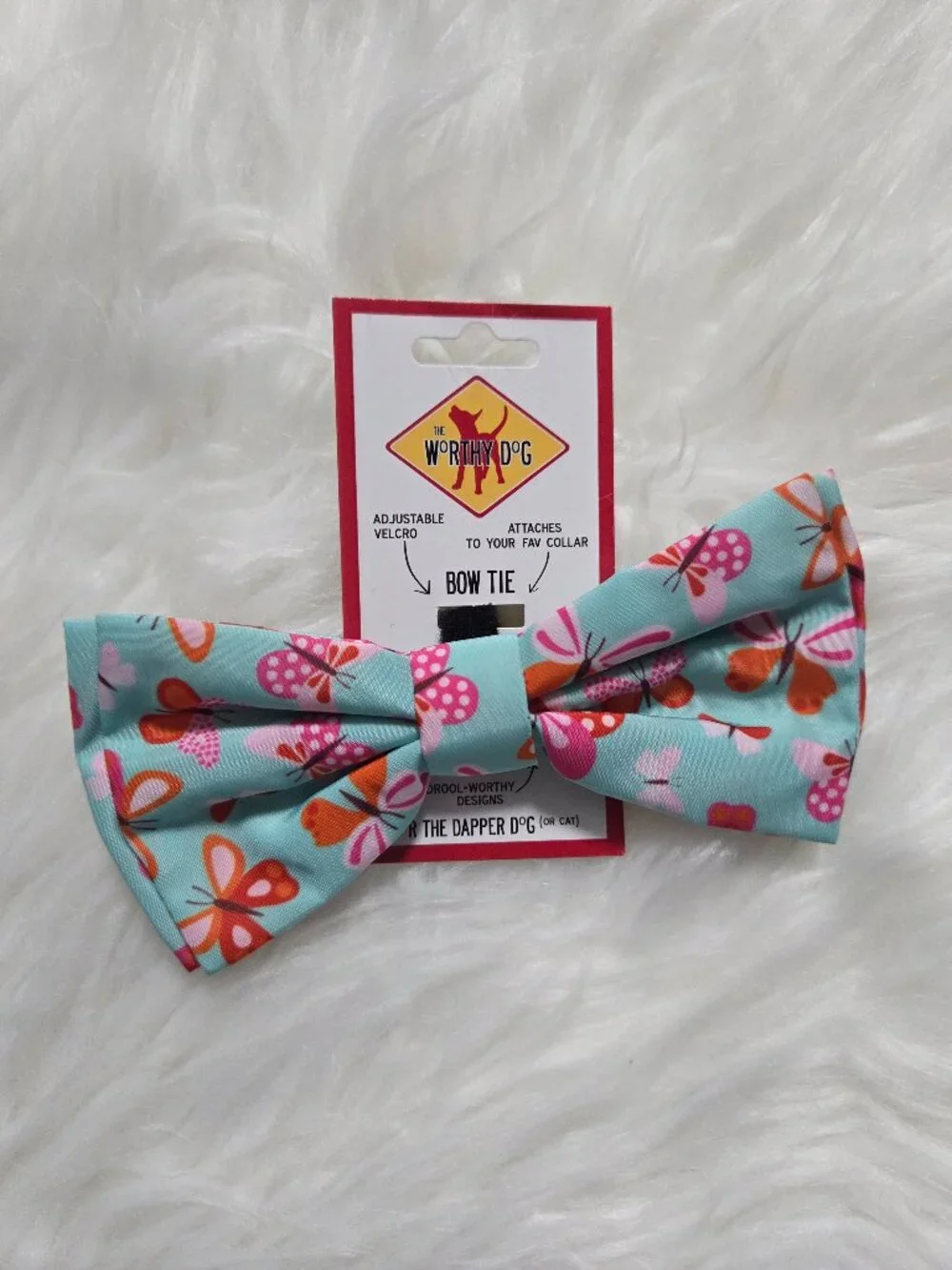 The Worthy Dog Butterfly Design Collar Bow